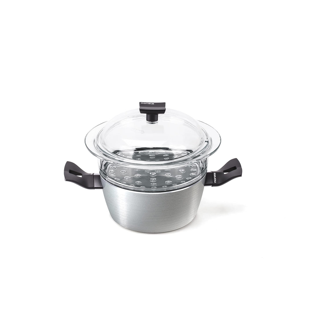 Moneta Dampfgarer Connection Base 20 cm, 2,5 Liter, mit QR-Code Rezeptheft