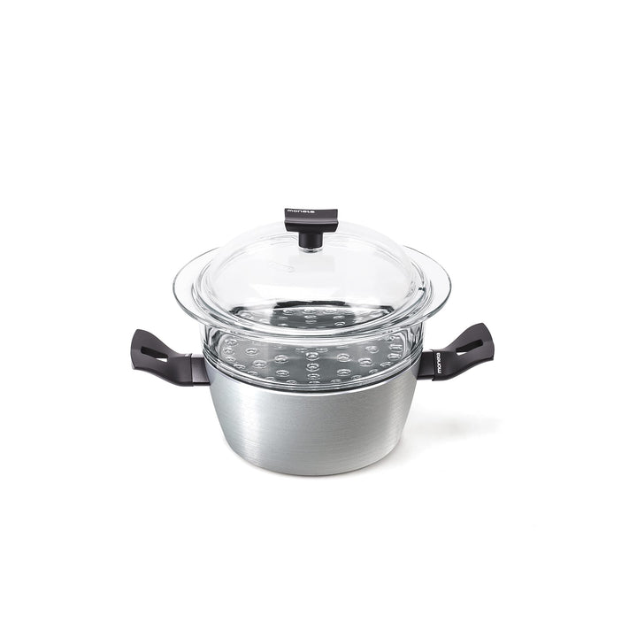 Moneta Dampfgarer Connection Base 20 cm, 2,5 Liter, mit QR-Code Rezeptheft