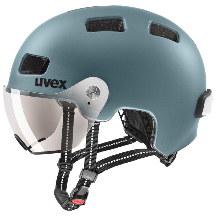 Uvex Rush Visor City Fahrrad Helm matt blau 2024 55-58 cm, 55-58 cm