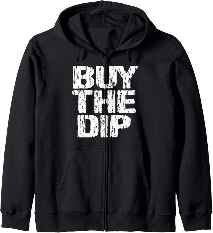 Buy The Dip Bitcoin BTC Funny Crypto Coin Distressed Kapuzenjacke