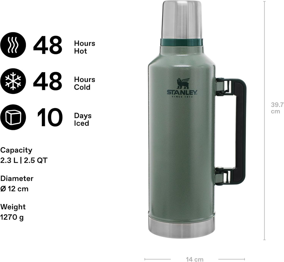 Stanley Classic Legendary Thermosflasche- Thermos Hält 15-48 Stunden Heiss oder Kalt - Edelstahl The