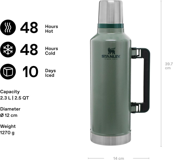Stanley Classic Legendary Thermosflasche- Thermos Hält 15-48 Stunden Heiss oder Kalt - Edelstahl The