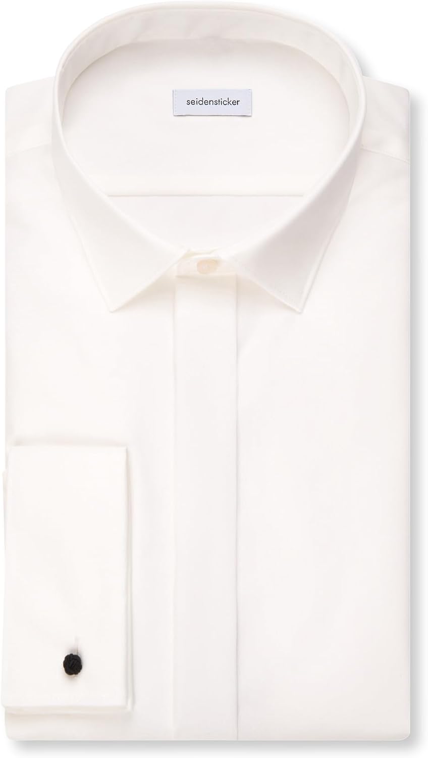Seidensticker Herren Men Shaped Gala Businesshemd 37 Ecru(245270), 37 Ecru(245270)