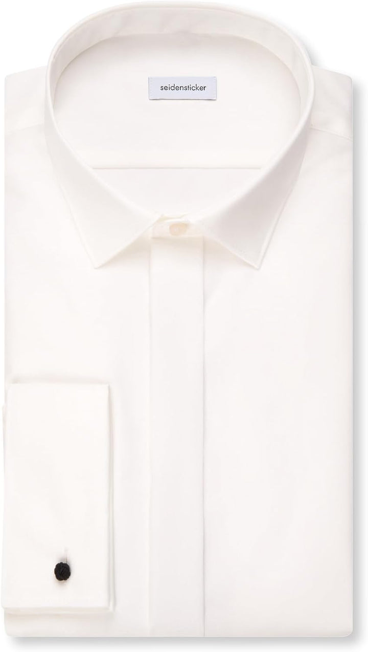 Seidensticker Herren Men Shaped Gala Businesshemd 37 Ecru(245270), 37 Ecru(245270)