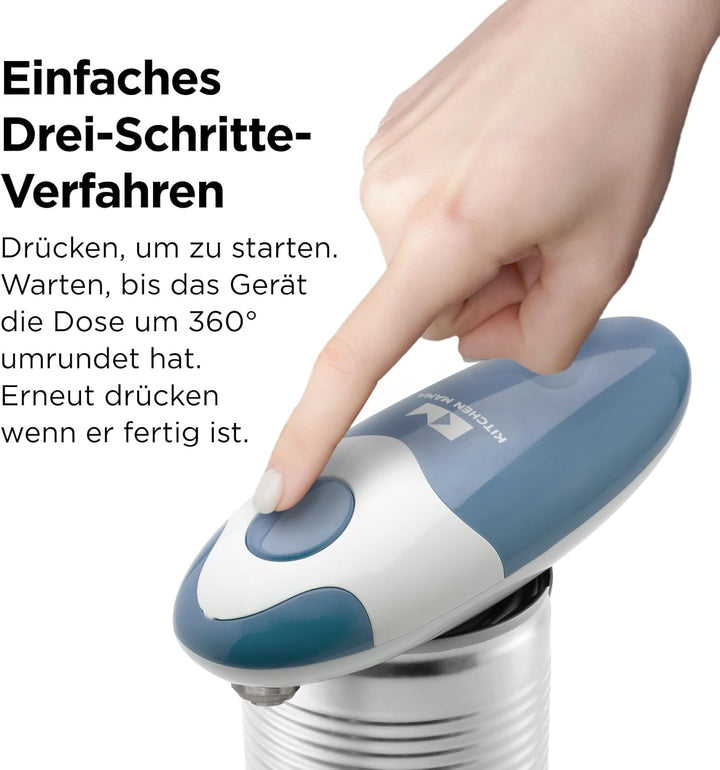 Elektrischer Dosenöffner Auto 2.0 von Kitchen Mama: Optimierte Klinge öffnet nahezu alle Dosen – aut