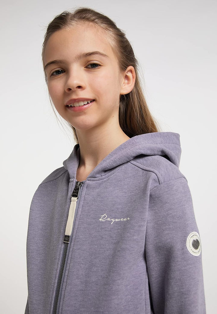 Ragwear Mädchen Sweatjacke oder Hose THEA ZIP ORGANIC Sweatshirt mit Kapuze und Reissverschluss Über