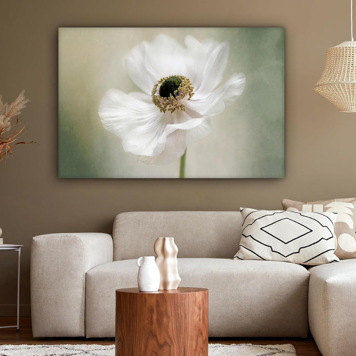 MuchoWow© Wandbilder Gross 120x80 cm XXL Wohnzimmer Wanddeko Blumen Leinwandbild Schlafzimmer Zimmer