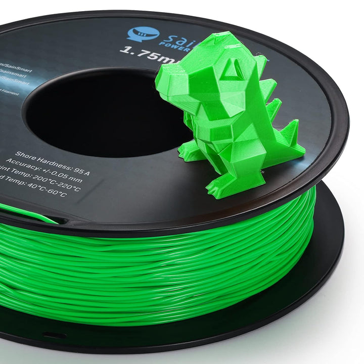 SainSmart flexibles TPU 3D-Druck-Filament, 1,75 mm, 0,8 kg, Massgenauigkeit +/- 0,05 mm (Neongrün),