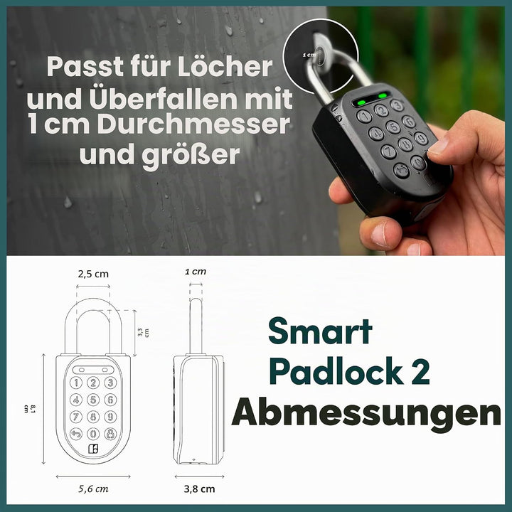 Igloohome Smart Padlock 2 (SP2), Erzeugt Zugriff von überall, kein WLAN nötig, kompatibel mit iPhone
