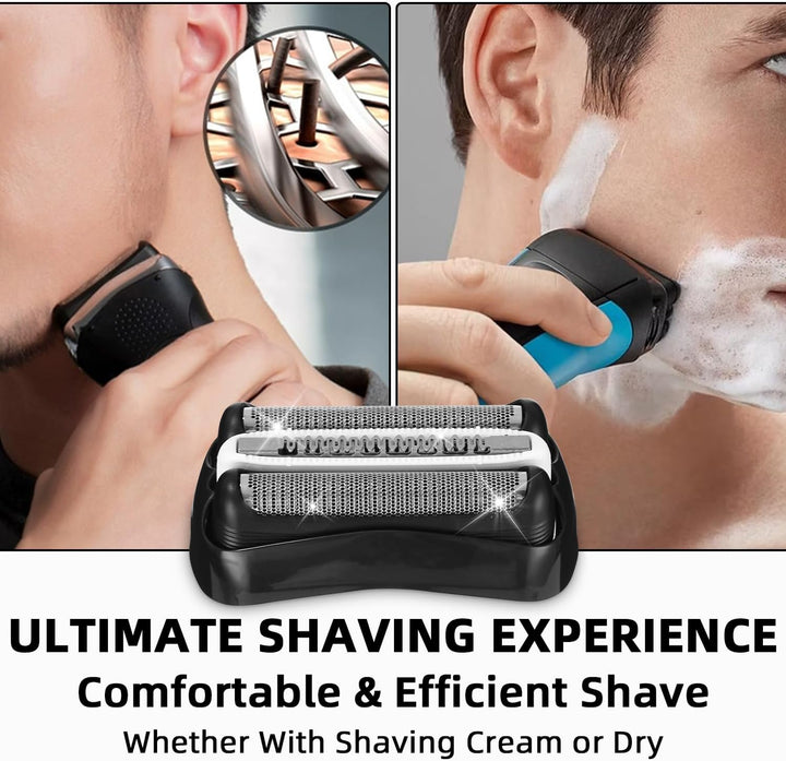 3 Stück Ersatz-Rasierkopf für Braun Series 3, 32B kompatibel mit Braun S3 3040S, 3000S, 310S, 300S u