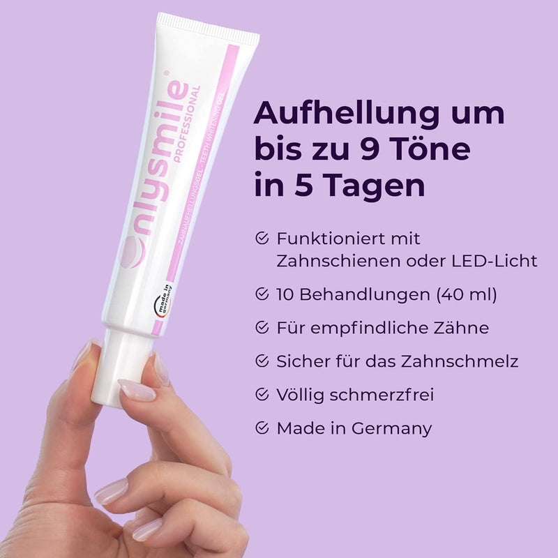 OnlySmile Doppelpack 2x Teeth Whitening Gel für weisse Zähne | Zahnaufhellung und Bleaching Gel mit