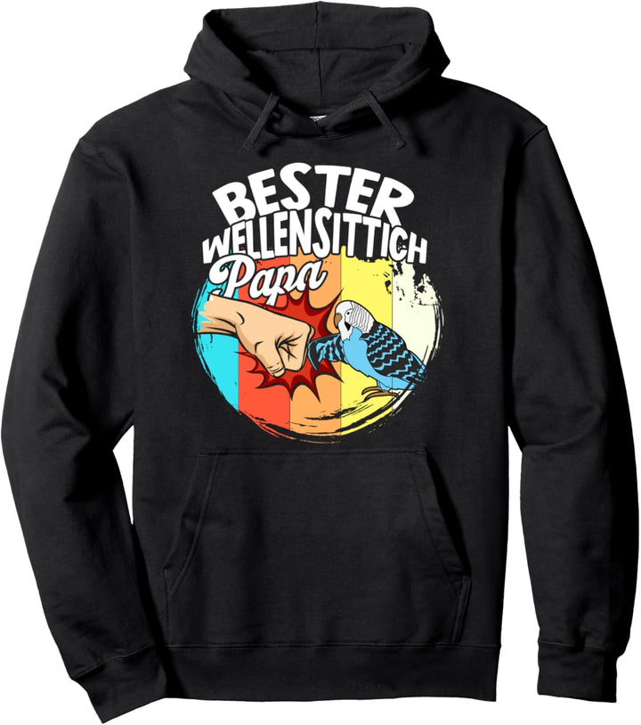Bester Wellensittich Papa Vogel Haustier Wellensittiche Pullover Hoodie
