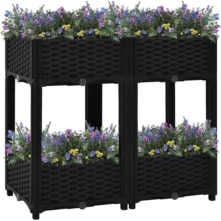 vidaXL Hochbeet Pflanzkasten Blumenkasten Gemüsebeet Pflanzbeet Blumenbeet Frühbeet Gartenbeet Pflan