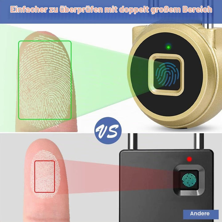 Vorhängeschloss Fitnessstudio Wetterfest Zahlenschloss - Fingerabdruck Bluetooth App eLinkSmart kein