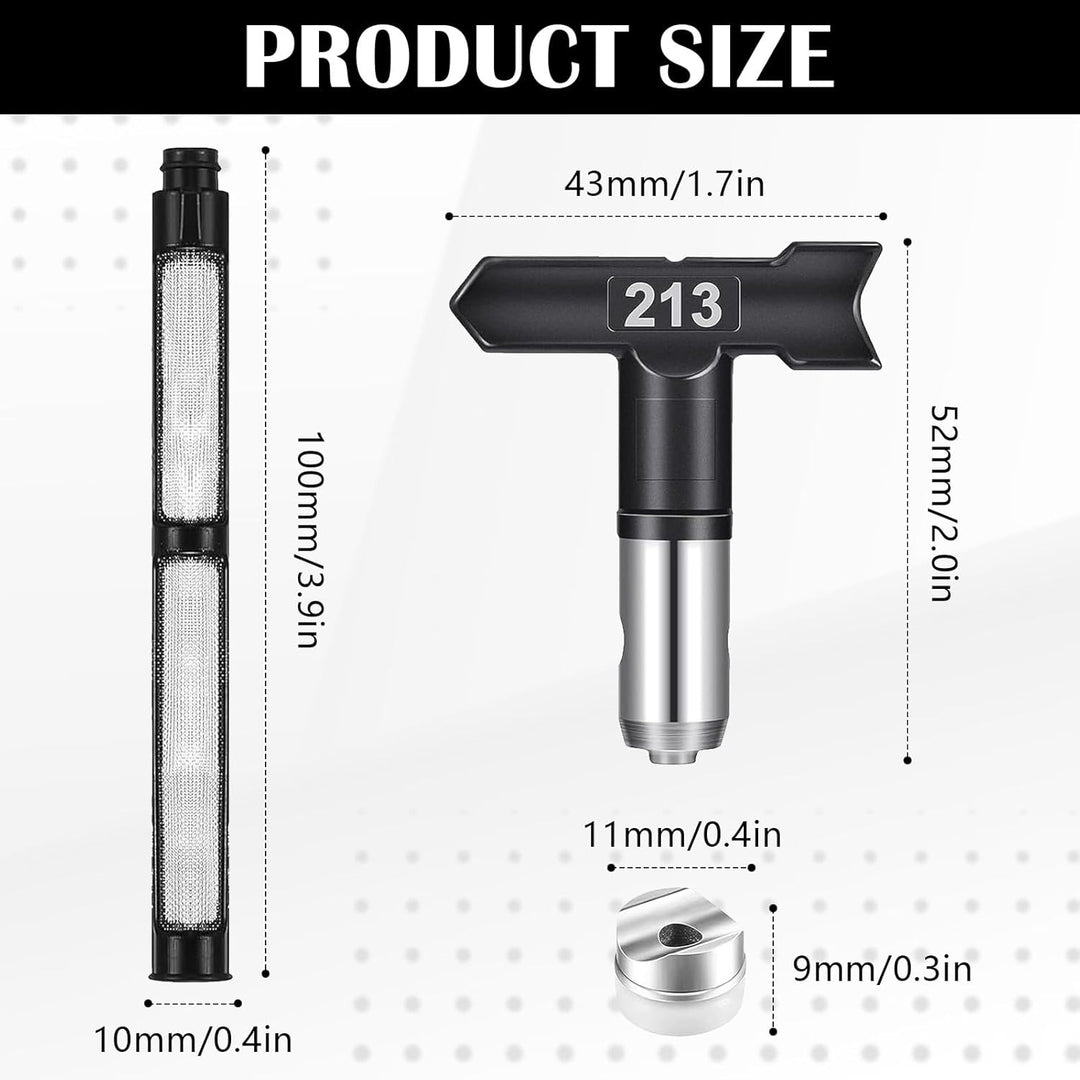 Airless Düse mit Spitzendichtung, 10 Stück Reversible Sprühspitzen,Spray Maschinenspitze Verschleiss