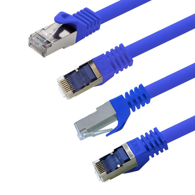 30m - blau - 1 Stück CAT.7 Computer Ethernet Kabel Netzwerkkabel (Rohkabel) Patchkabel S-FTP LSZH PI