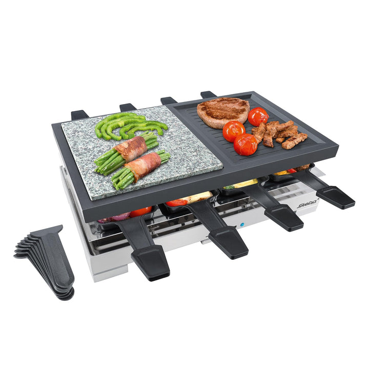 Steba RC 88 Premium Multi Raclette (1200 Watt, Pfännchenablage, 8