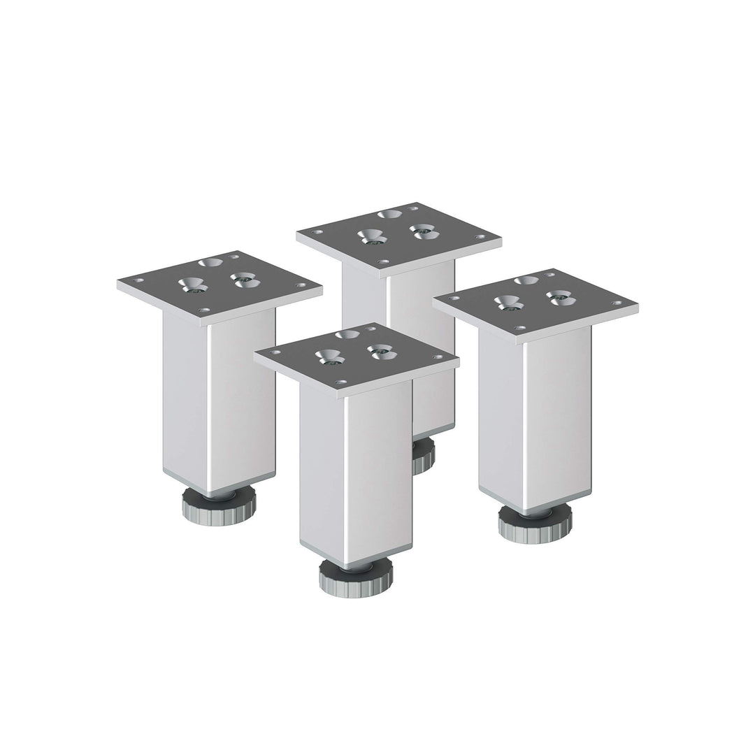 Sossai Exklusiv Möbelfüsse E4MF, höhenverstellbares 4er Set, Höhe: 150 mm, aus Aluminium 45 x 45 mm