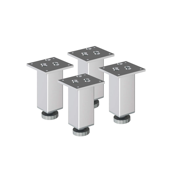 Sossai Exklusiv Möbelfüsse E4MF, höhenverstellbares 4er Set, Höhe: 150 mm, aus Aluminium 45 x 45 mm