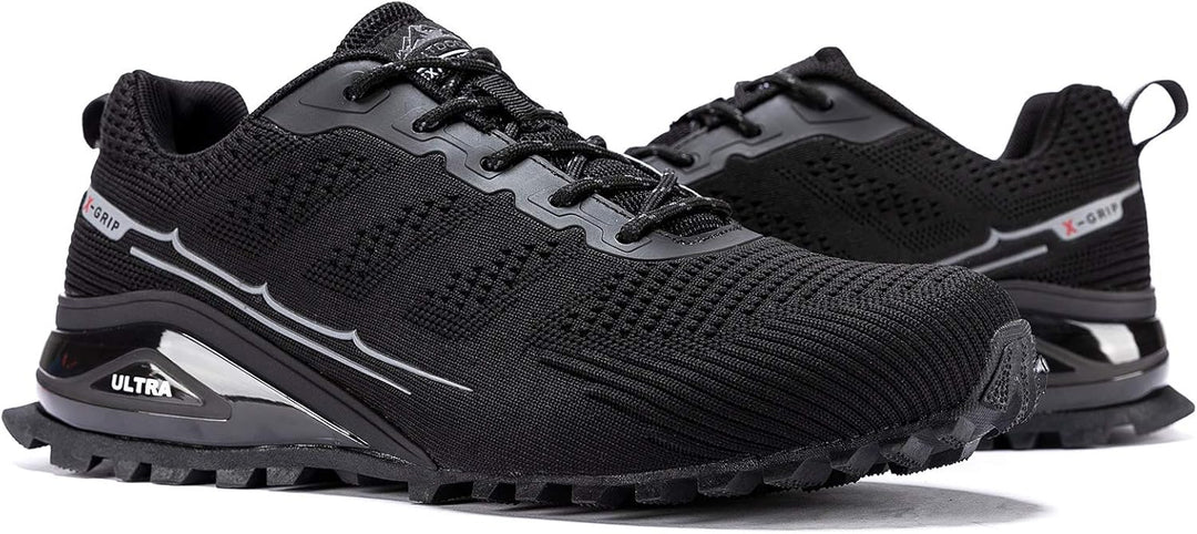 Kricely Traillaufschuhe Herren Leicht Atmungsaktiv Wanderstiefel rutschfest Laufschuhe Outdoor Fitne