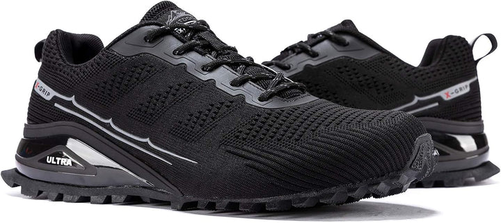Kricely Traillaufschuhe Herren Leicht Atmungsaktiv Wanderstiefel rutschfest Laufschuhe Outdoor Fitne