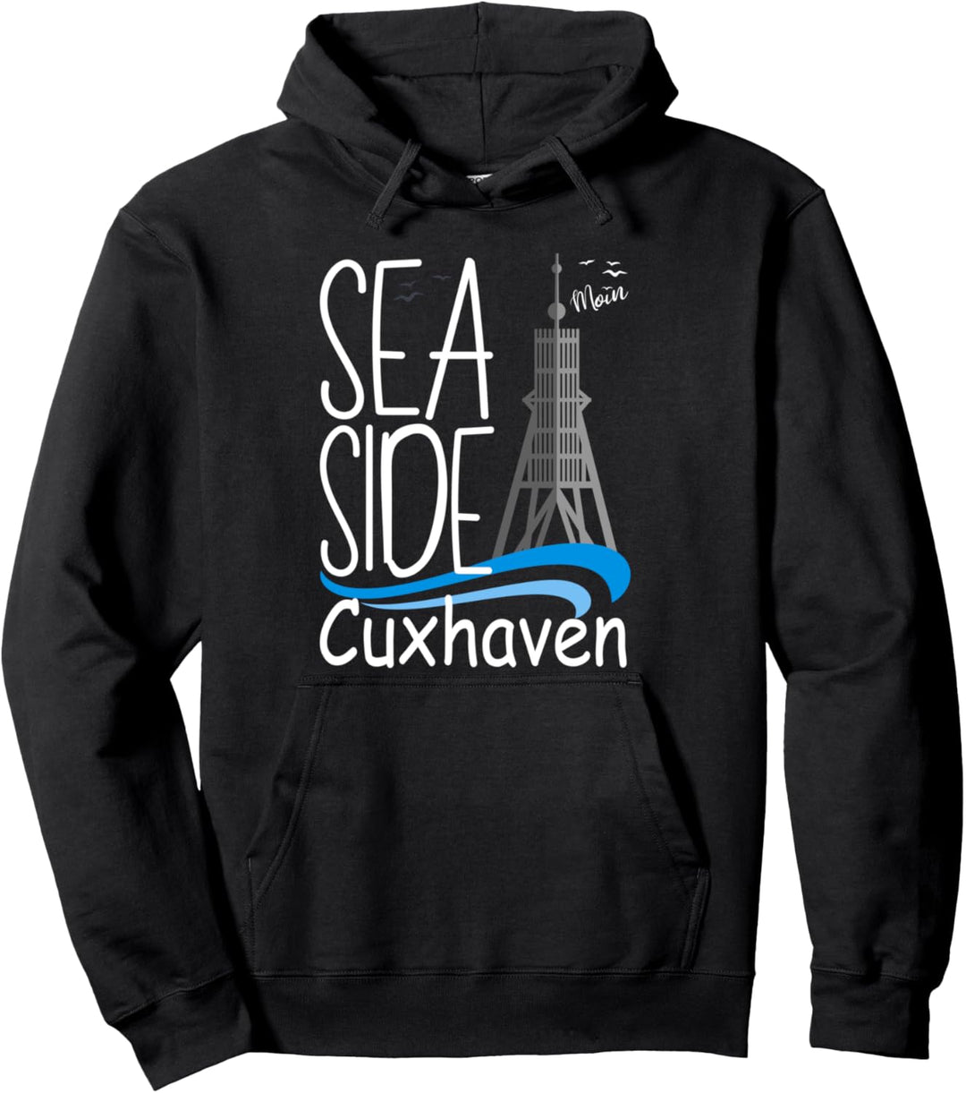 Cuxhaven mit Kugelbake für Cuxhaven Strandurlaub Küste Pullover Hoodie