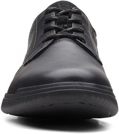 Clarks Herren Donaway Plain Sneaker 44.5 EU Black Leather, 44.5 EU Black Leather