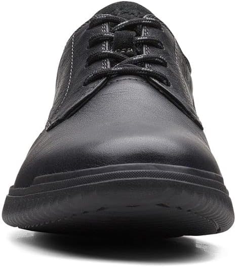 Clarks Herren Donaway Plain Sneaker 39.5 EU Black Leather, 39.5 EU Black Leather