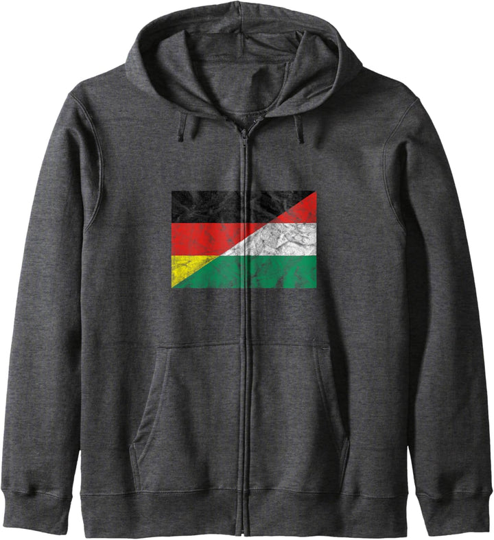 Vintage Deutschland Ungarn Fussball Kapuzenjacke