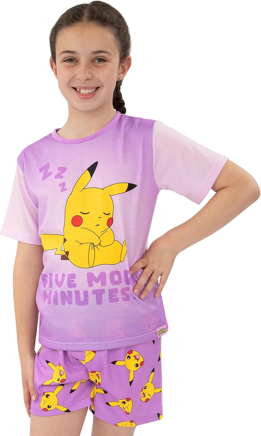 Pokémon Schlafanzug | Pikachu Schlafanzug Mädchen | Schlafanzüge Für Mädchen Pikachu 158 Kurzarm, 15