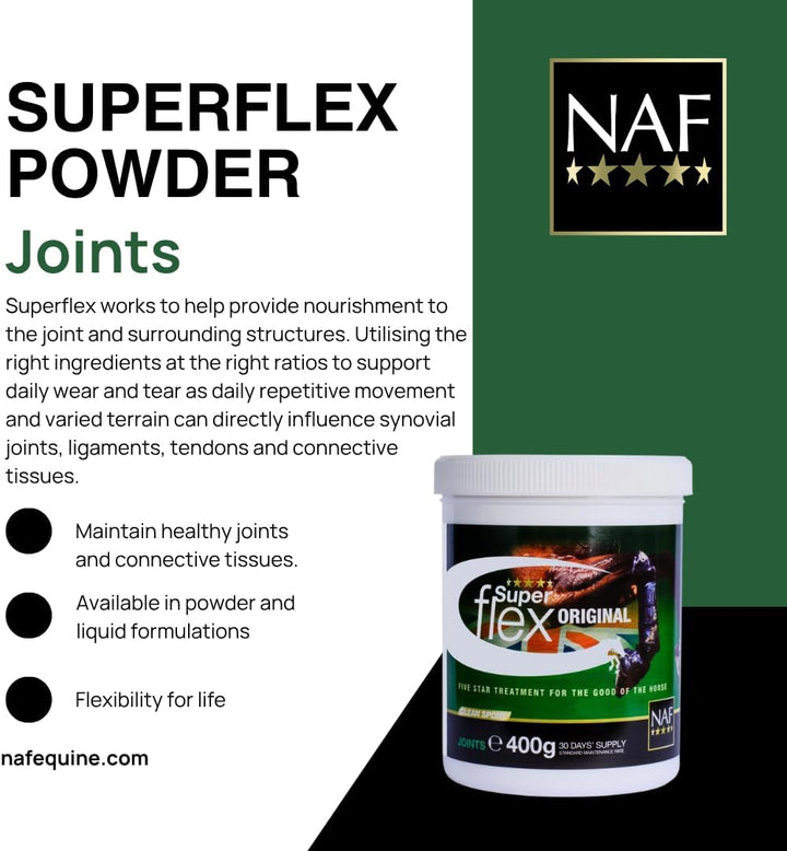 NAF Equine Equine 5032410014518 Superflex 5 Star Pulver - 400 Gramm, 400 g