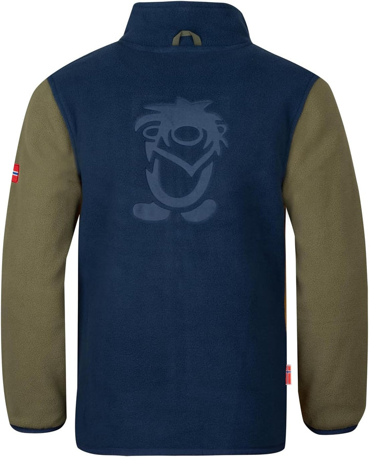 Trollkids Kinder Bryggen wasserdichte Winddichte 3in1 Jacke 128 Moosgrün/Goldgelb/Blau, 128 Moosgrün