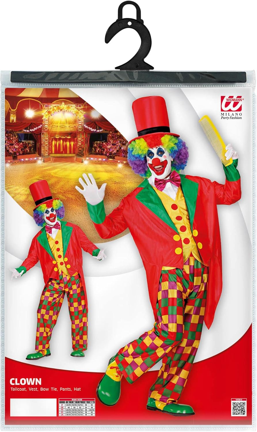 WIDMANN 35091 COSTUME CLOWN COMPLETO S GIALLO/ROSSO 