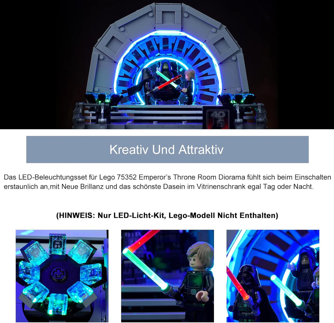 Led Licht Set für Lego Emperor’s Throne Room Diorama (Kein Lego-Modell), Dekorations Led Beleuchtung