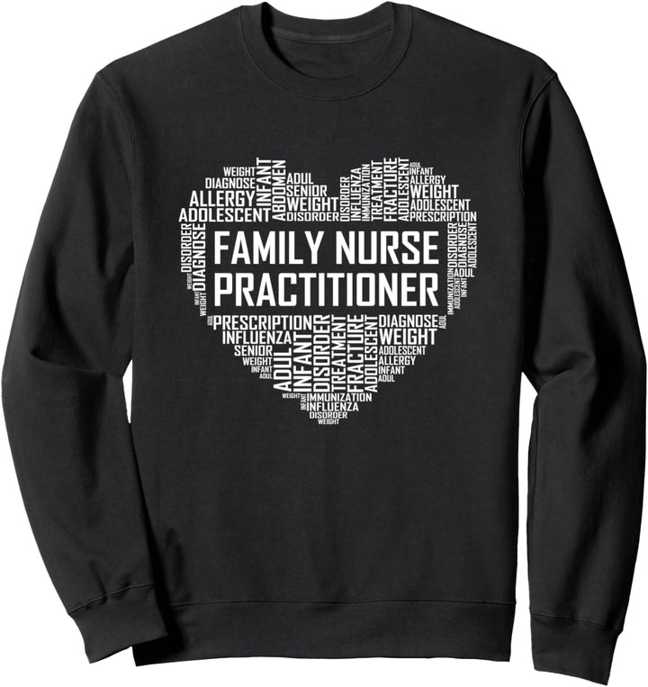 Family Nurse Practitioner Herz FNP Krankenpflege Absolventin Sweatshirt