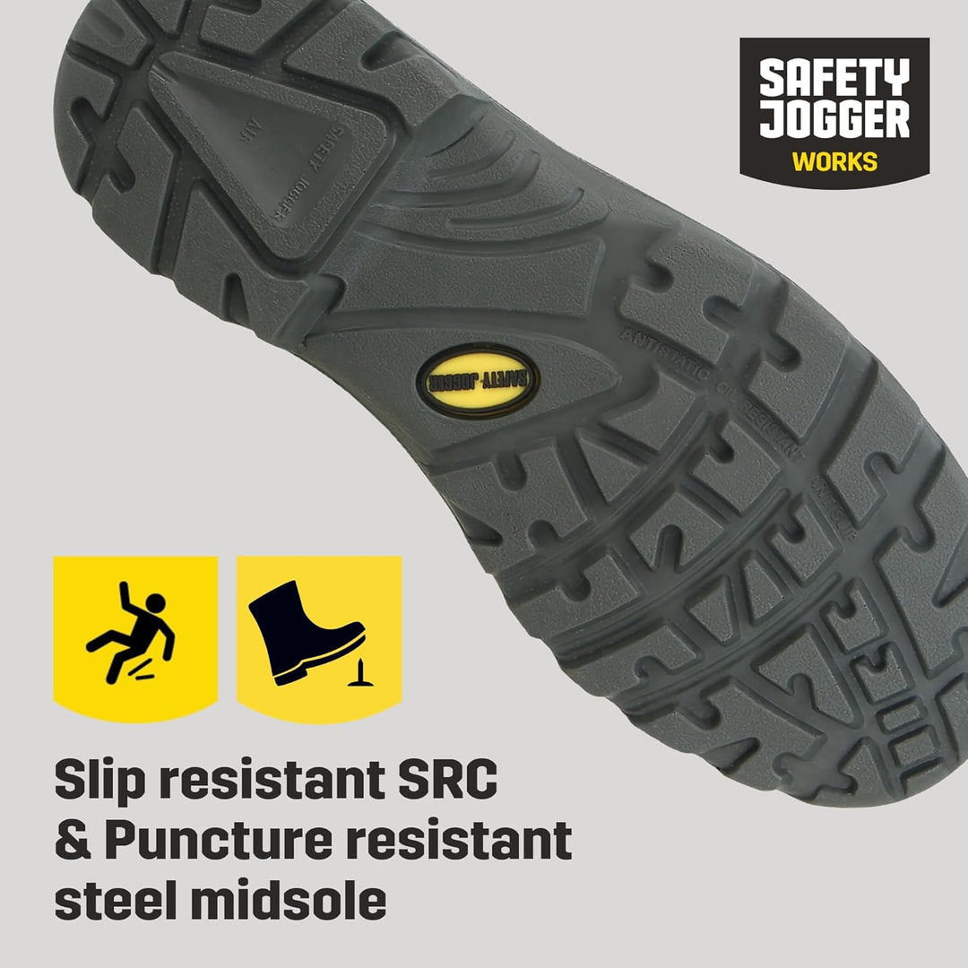 SAFETY JOGGER mit Stahlkappe Herren Leicht - S3 / S1P Arbeitsschuh für Damen, rutschfeste Pannensich