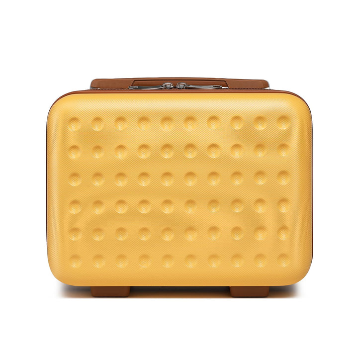 KONO Kosmetikkoffer Schminkkoffer Koffer Beauty Case 31 x 22 x 18 cm,Gelb Gelb Beauty Case (31 cm),