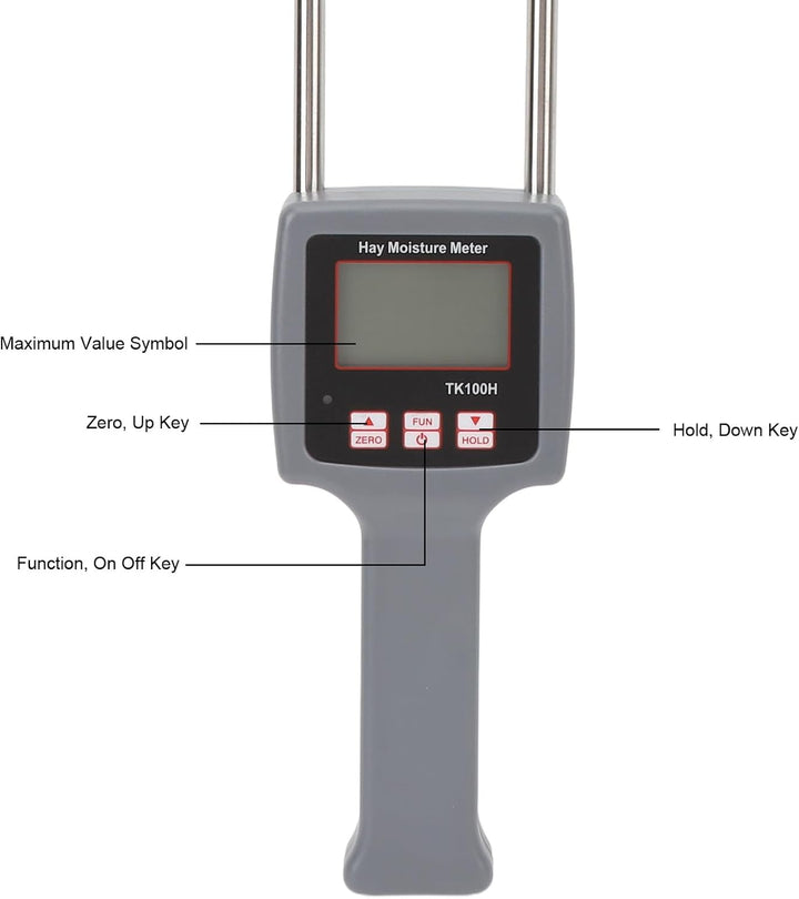 Tragbares Heu Feuchtigkeitsmessgerät, Präziser Heu Tester mit Sonde Zur Überwachung und Sicherstellu