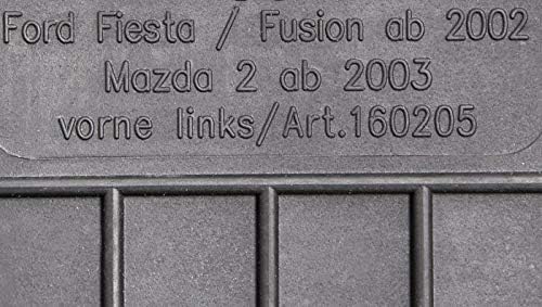 Fussmatten Vorne, Hinten + Tunnel Matte 5er Set für Mazda 2 1 2003-2007 DY Gummi Gumimatten Vorne, H