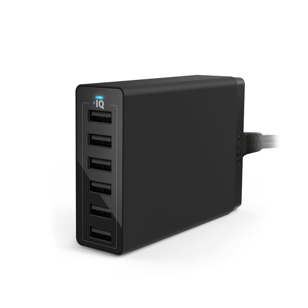 Anker PowerPort 6 (60W 6-Port USB Ladegerät) Family-Sized Desktop Ladeadapter mit PowerIQ Technologi