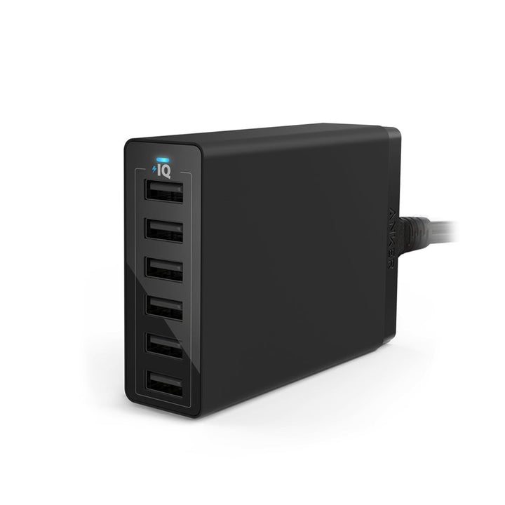 Anker PowerPort 6 (60W 6-Port USB Ladegerät) Family-Sized Desktop Ladeadapter mit PowerIQ Technologi