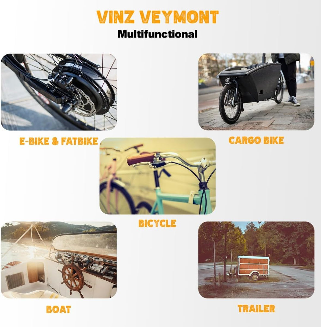 VINZ Veymont Kettenschloss ø8,3mm | Fahrradschloss ART 2 Zertifikat | Schloss für Fahrrad E-bike Kun