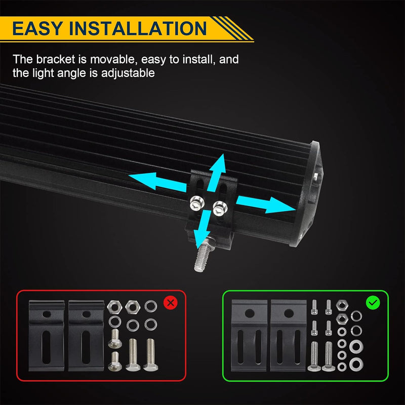 Willpower 20 Zoll 51CM 420W Led Arbeitsscheinwerfer Bar + Kennzeichenhalter + Kabelbaum Led Scheinwe
