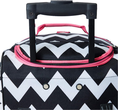 Rockland Reisetasche mit Rollen, Rosa Chevron, Einheitsgrösse, Reisetasche mit Rollen, 56 cm, Pinkch