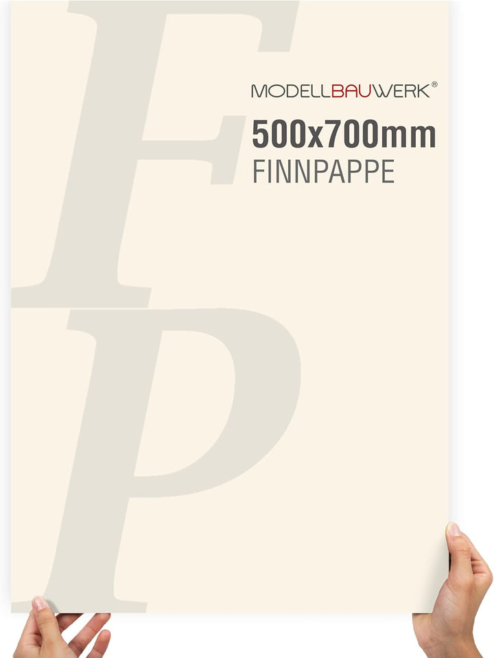 10 Blatt Finnpappe 50x70cm | 1mm Stärke | Modellbauwerk® | für Modellbau und Bastelarbeiten | Archit