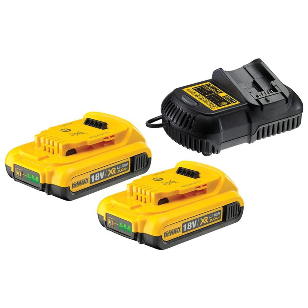DeWalt DCB115D2-QW Akku-Kit (2 x 18 V / 2 Ah plus DCB 115), 18 V