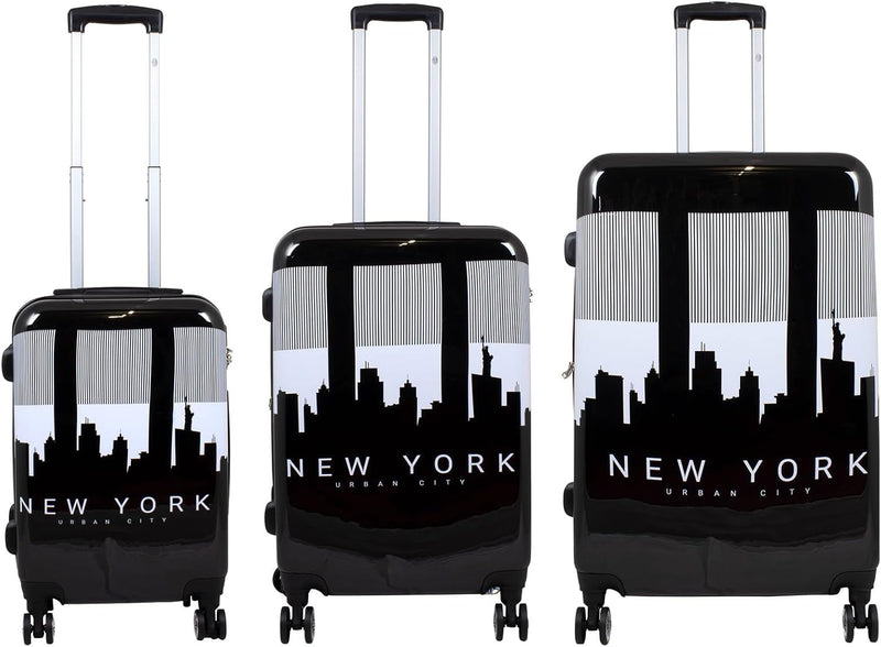 Trendyshop365 Koffer-Set 3-teilig Trolley Hartschale - Manhattan Kofferset 3-teilig Manhattan, Koffe