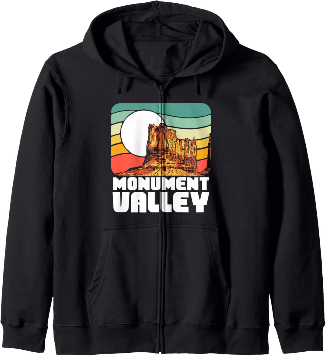 Monument Valley Vintage Retro Desert Rocks Graphic Kapuzenjacke