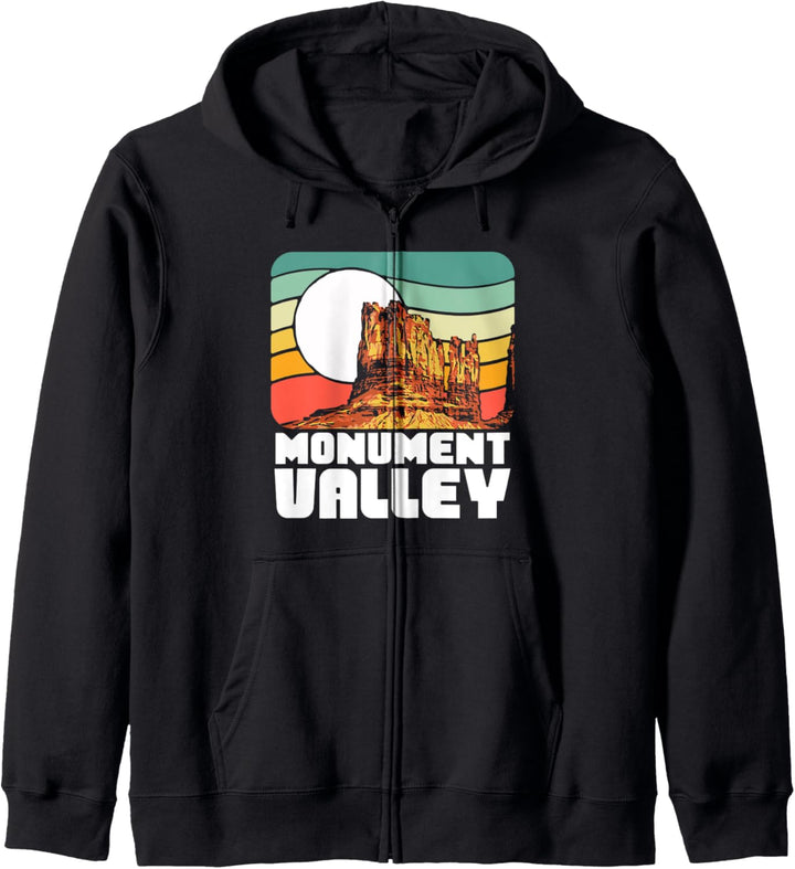 Monument Valley Vintage Retro Desert Rocks Graphic Kapuzenjacke