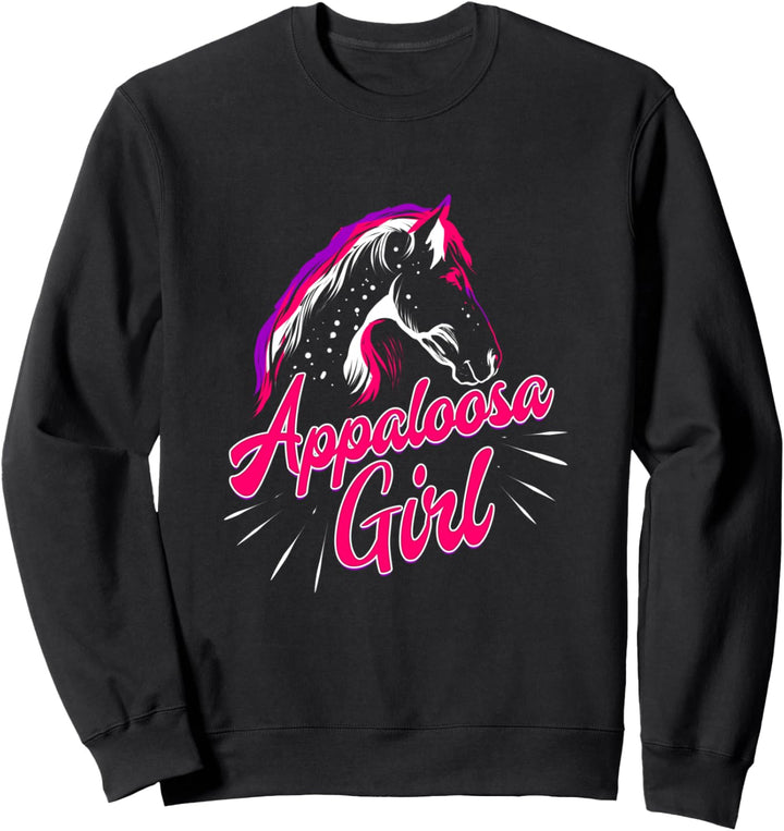 Appaloosa Girl Pferd Reiten Reitsport Reiter Sweatshirt